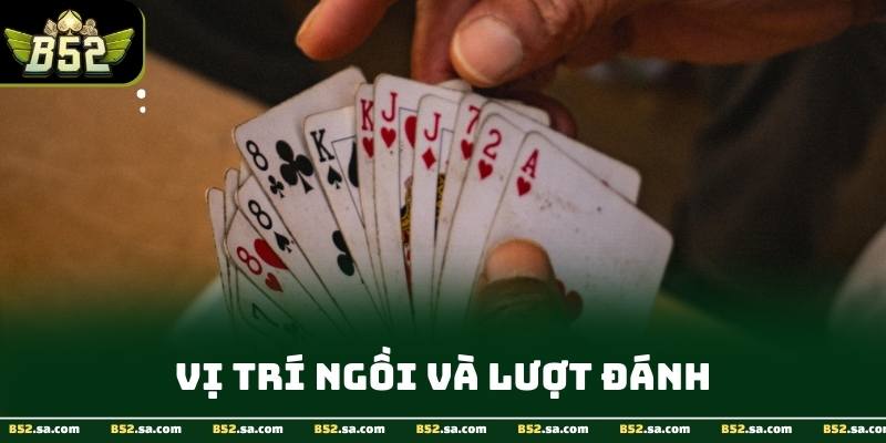 Giao diện bàn bài liêng trực tuyến tại B52 với lượt đánh và bộ hợp lệ